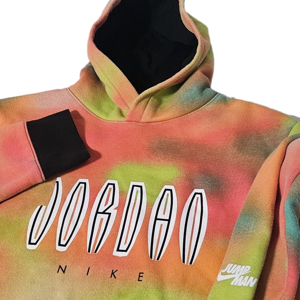 Air Jordan Hoodie‎ Youth XL Flight Big Tie-dye Multicolor Sweatshirt Sweater
